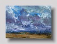 culcraggie sky,sketch  oil on board  18 x 12cm